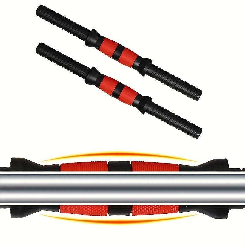 Universal Dumbbell And Barbell Combo Accessory Set - 2 Rubber-Coated Weight Bars + 4 Anti-Slip Bolts |   Professional Strength Training Equipment |   Star Lock Safety System |   Sweat-Absorbing Foam Grips |   Full Body Workout for Arms/Shoulders/Abs/Legs