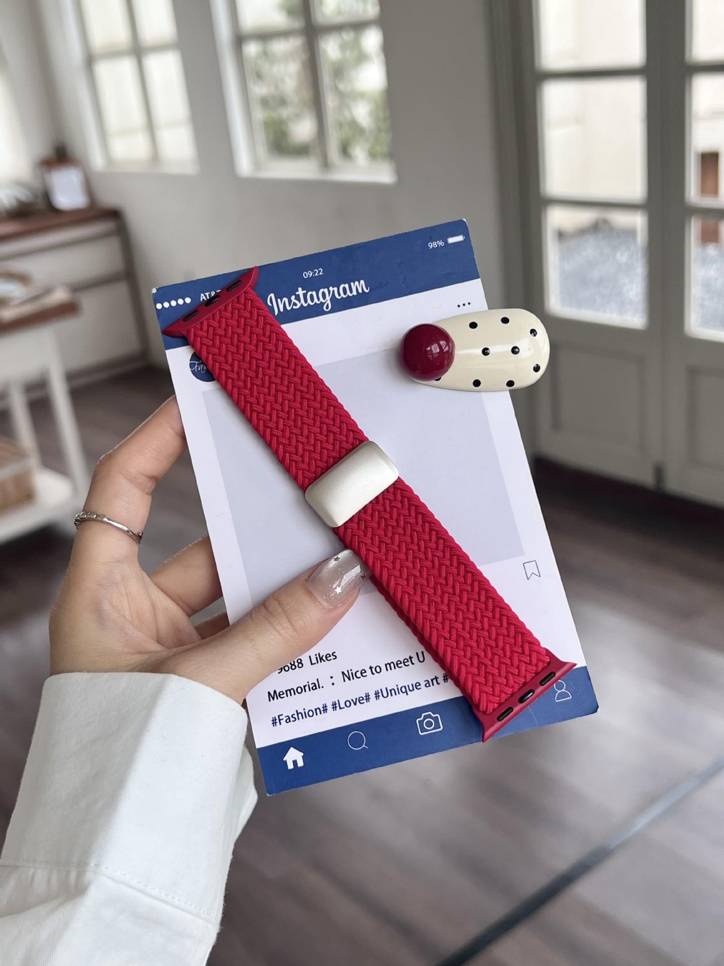 Colorful Magnetic Nylon Braided Watch Band for Apple Watch (11th Generation)