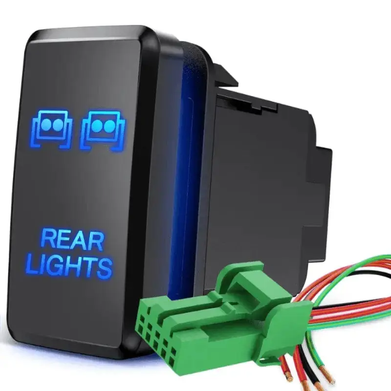 Nilight Hard-Wired Toyota Taillights Push Button ON/OFF Tall Switch - Color-Coded Wire, Auxiliary Lamps Compatible Father's Day Gift
