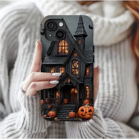 Haunted Mansion Halloween Phone Case, Spooky Gothic Phone Cover, Scary Ghost Phone Protector, Creepy iP, Tough Case - Tough Case - Case for iPhone 18 17 16 15 14 13 12 11 X Promax Plus