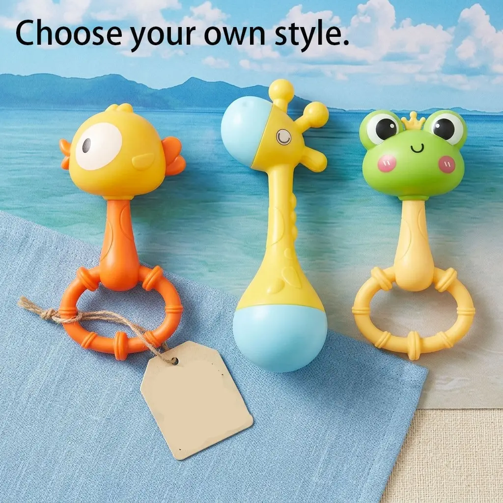 Parent-Child Interactive Rattle Shaker, Sensory Development Toy for Infants, Unisex Birthday Gift, No Battery Required, Model 368-59