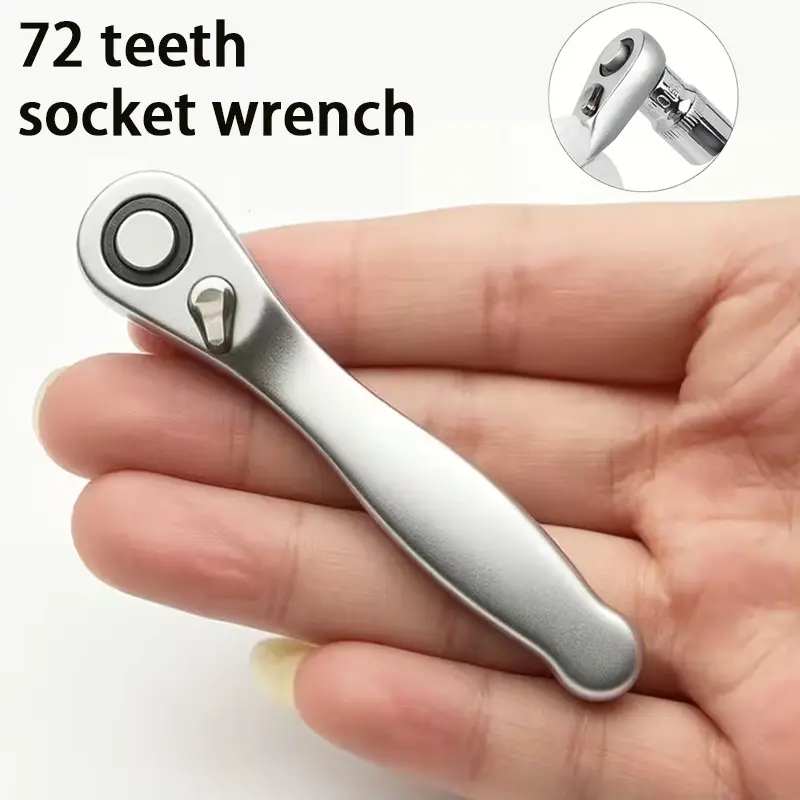 2-In-1 Mini Compact 72-Tooth Socket Wrench Tool, Portable Mini Wrench, High-Quality Material, Ideal for Tight Spaces, Quick Release, Drive Socket Wrenches