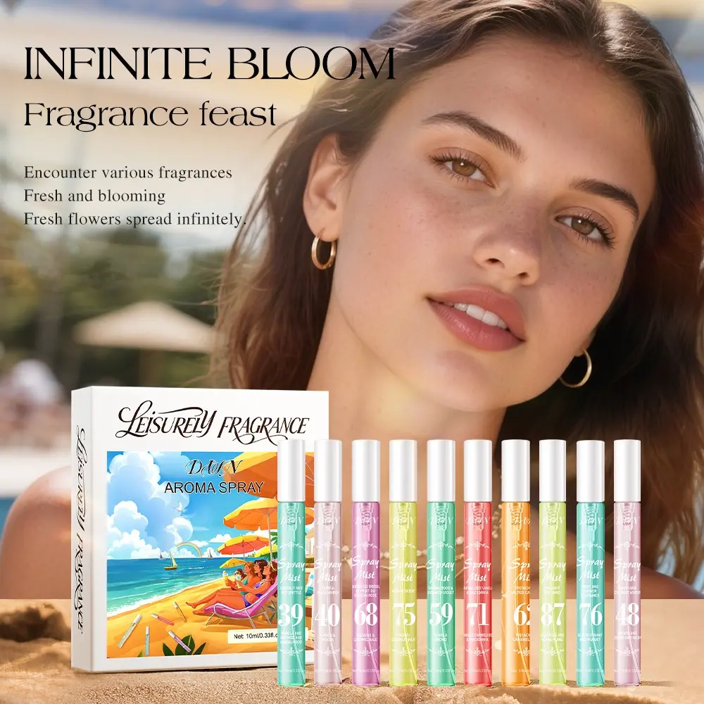 Beach Book 10-Piece Perfume Set, Elegant Fragrance Collection, Perfect for Beachside Relaxation, Ideal Gift for Perfume Lovers