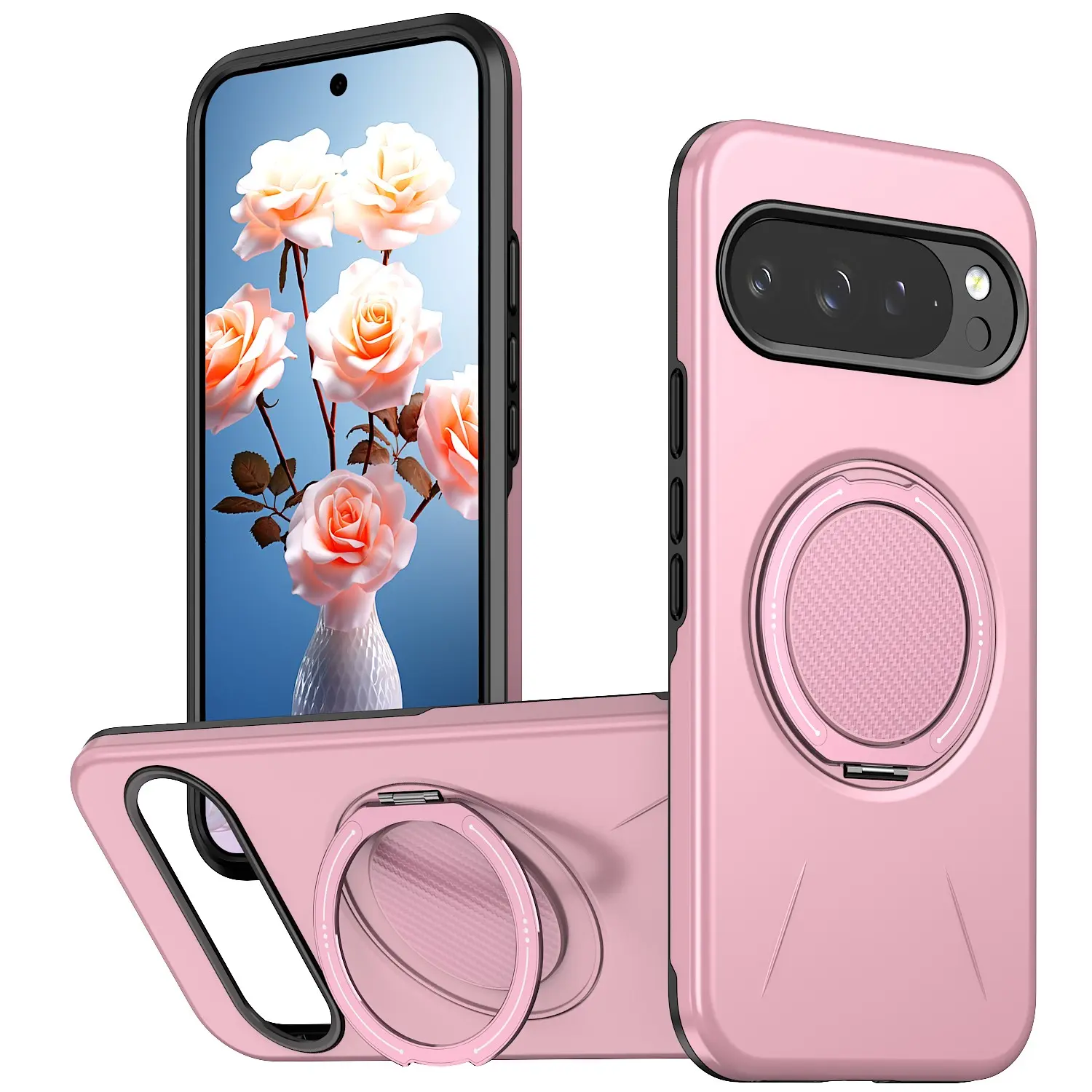 Google Pixel 9 Phone Case with Magnetic Stand, Wireless Charging Protection Cover, Durable Design for Daily Use
