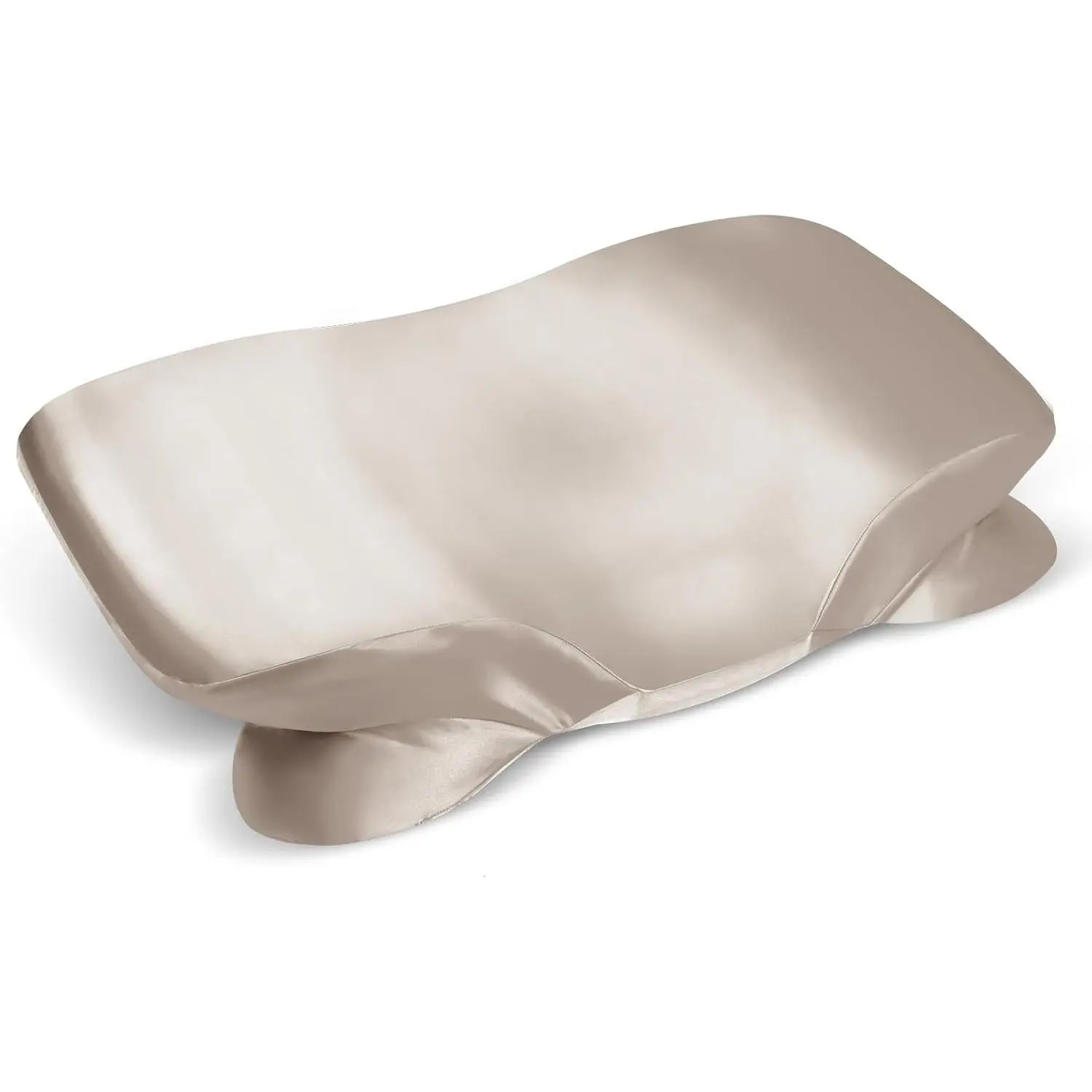 Satin Pillowcase for Cervical Pillow, Ergonomic Case, Smooth & Soft Sleeping Pillowcase, Champagne Pillow Cover with Zipper