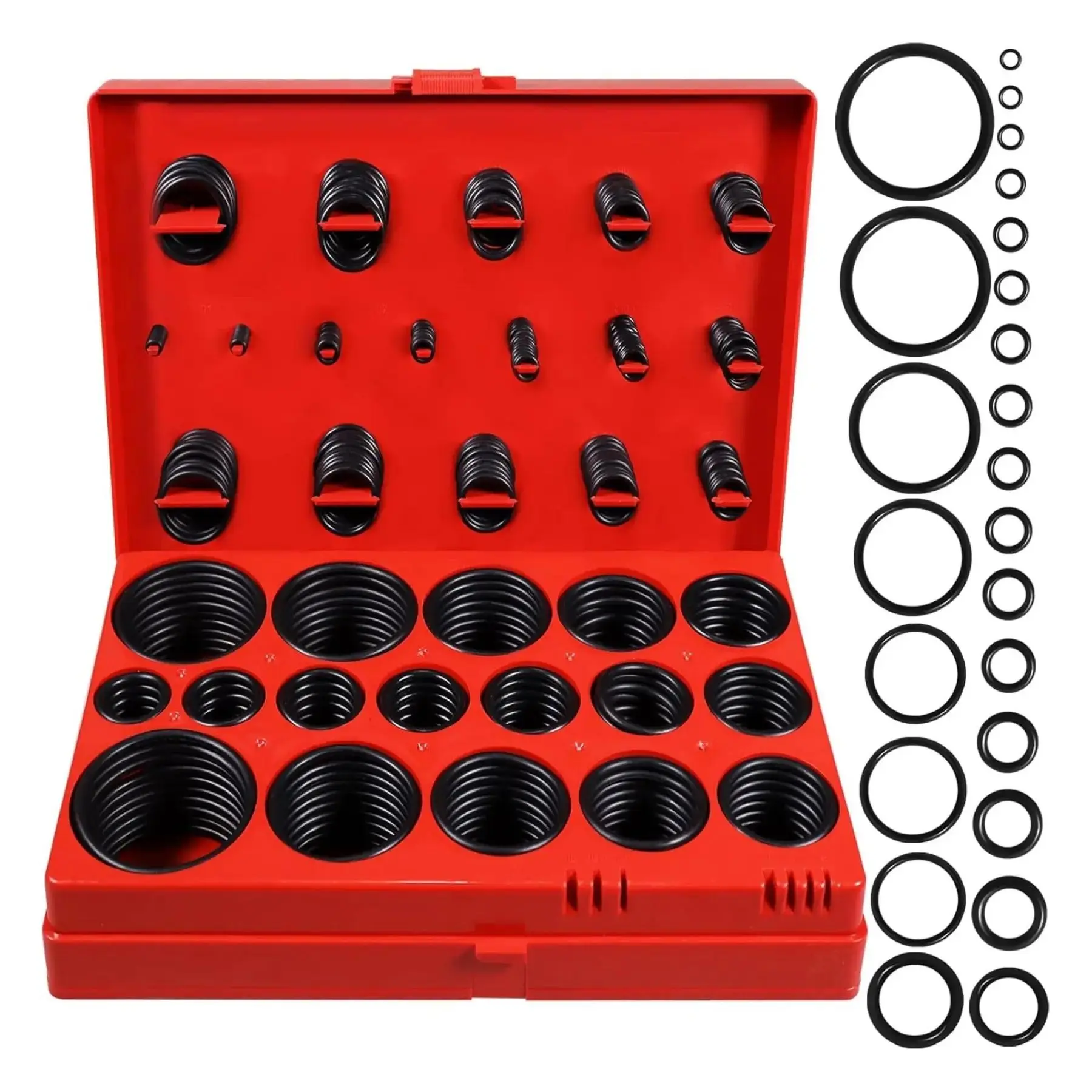 419 PCS Universal Metric Buna-N 70A Rubber O-Ring Kit, 32-Size Assortment Set for Car Auto Faucet Plumbing Pressure Washer Sealing Repair, Oil & Heat Resistant
