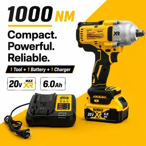 DEWALT DCF900 Kit 1/2In Brushless Cordless High Torque Impact Wrench With Hog Ring Anvil 20V Power Tools With Battery Charger