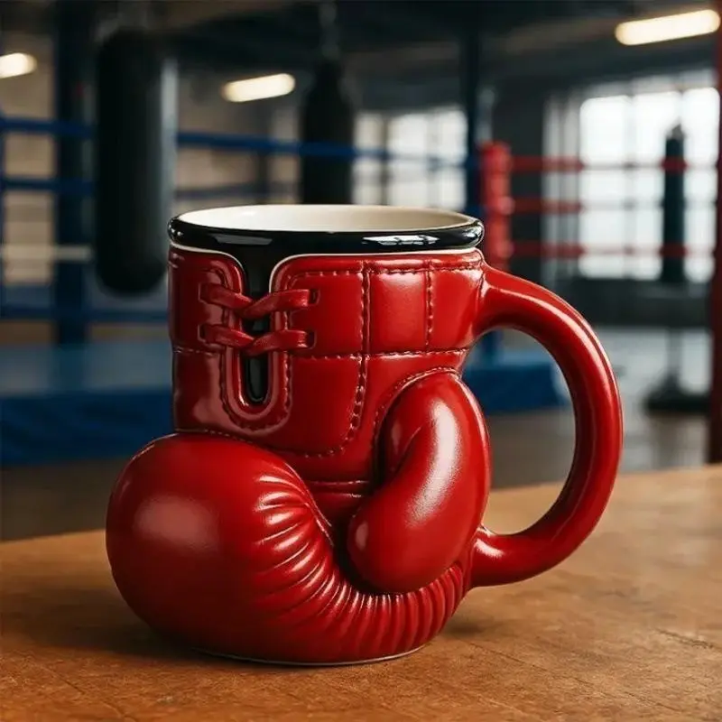 Boxing Glove Mug, Fitness Gloves Cup, Ideal for Boxing Enthusiasts, Perfect Gift for Boxers, Unique Design for Sports Lovers, Ceramic Mug