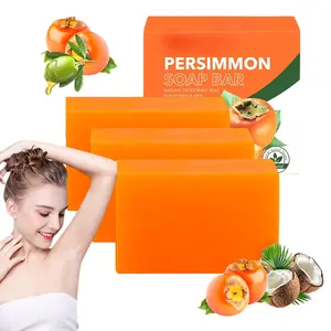 3 PCS Persimmon Deodorant Bar Soap, Natural Refreshing Body Soap, Deep Cleansing Odor Eliminating Soap for Body Odor & Aging Smell, Gentle Daily Wash for Men Women and All Ages