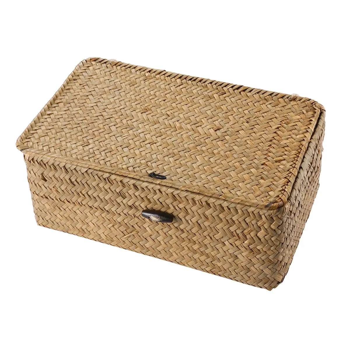 Storage Basket Makeup Organizer Multipurpose Container with Lid 23x13x8cm(S)