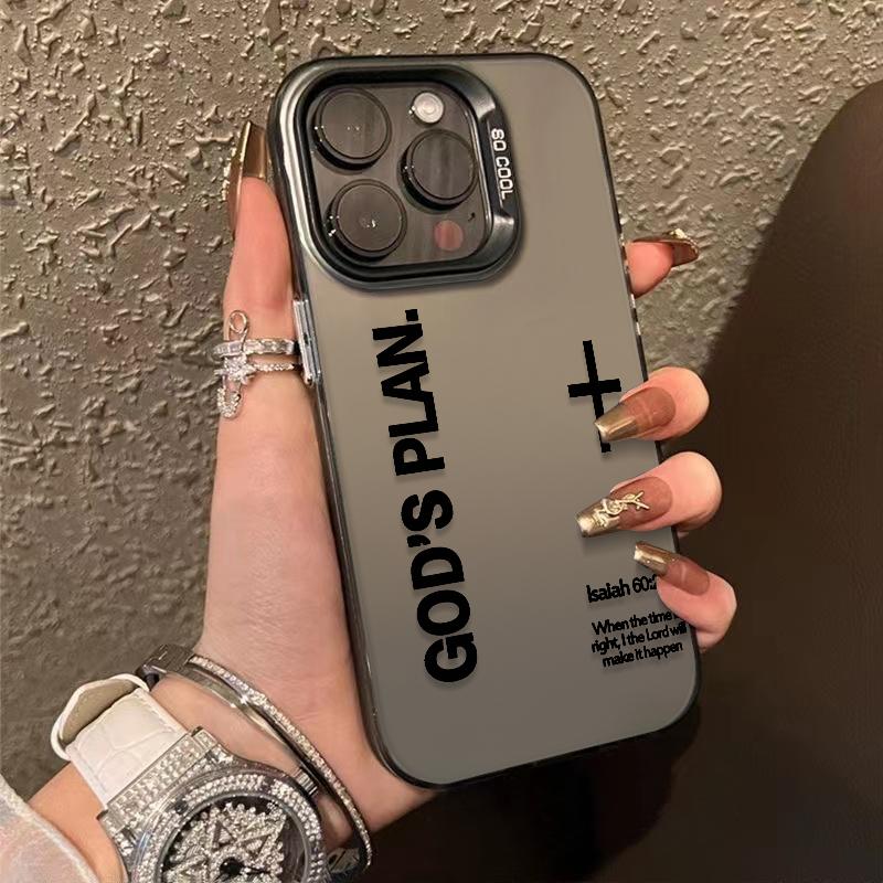 God's Plan Phone Case Cross Pattern Religious Art Fashion TPU Laser Craft Anti-Drop Case Compatible with iPhone 17 Pro Max Phone Case 17 Air 16 E 15 Plus 14 13 12 11 X XS XR 7 8 Plus Samsung Galaxy S21 22 23 24 25 ULTRA FE Plus