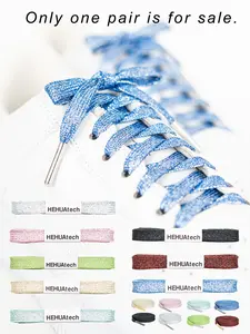 Shiny Metallic Head Laces, Rainbow Pearl Flat Wide Shoelaces, Perfect for Sports Shoes, Outdoor Shoes, Casual Shoes, Eye-Catching Design