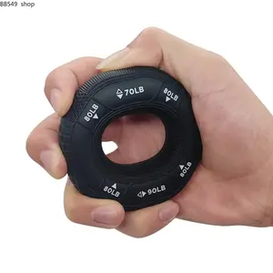 Adjustable Silicone Ring Hand Grip Strengthener, 20-90LB Forearm Trainer for Finger & Hand Workout, Grip Training Exerciser for Strength Building, Fitness, Home Gym & Daily Exercise Accessory