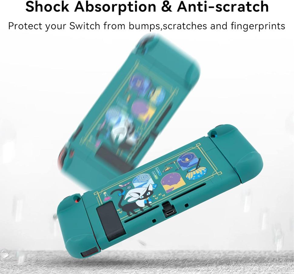 BY-P Protective Case Slim Cover Case Compatible with Switch - Shock-Absorption and Anti-Scratch Skin Case for Switch - Alchemy Cat (for Regular Switch)