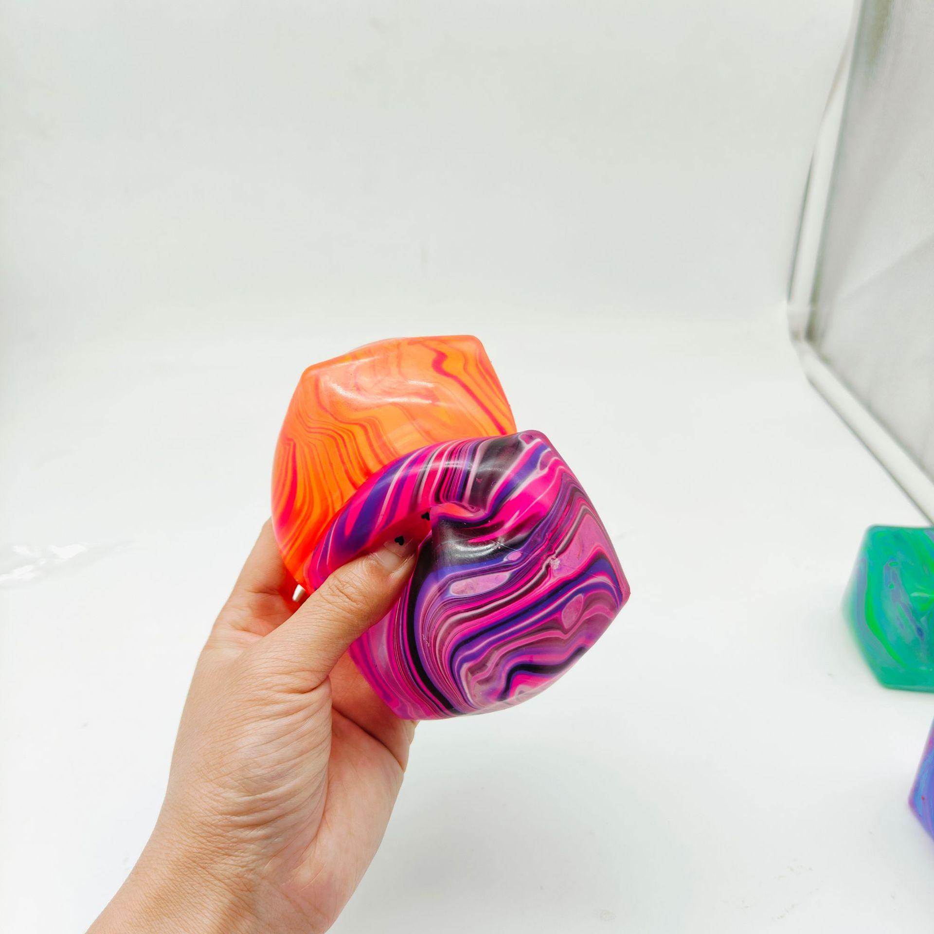 5cm Soft and Glutinous Sensory Stress-relief Toy Cube Filled with Gel Stretchable Ball Soft Ice Cube Ball Slow Rebound