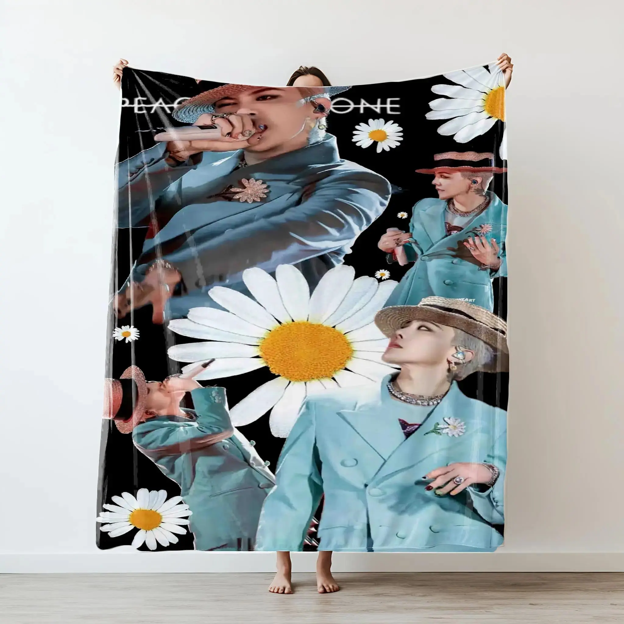 BIGBANG G-DRAGON custom-made office air-conditioner blanket with flannel pattern, blanket for nap time, sofa blanket