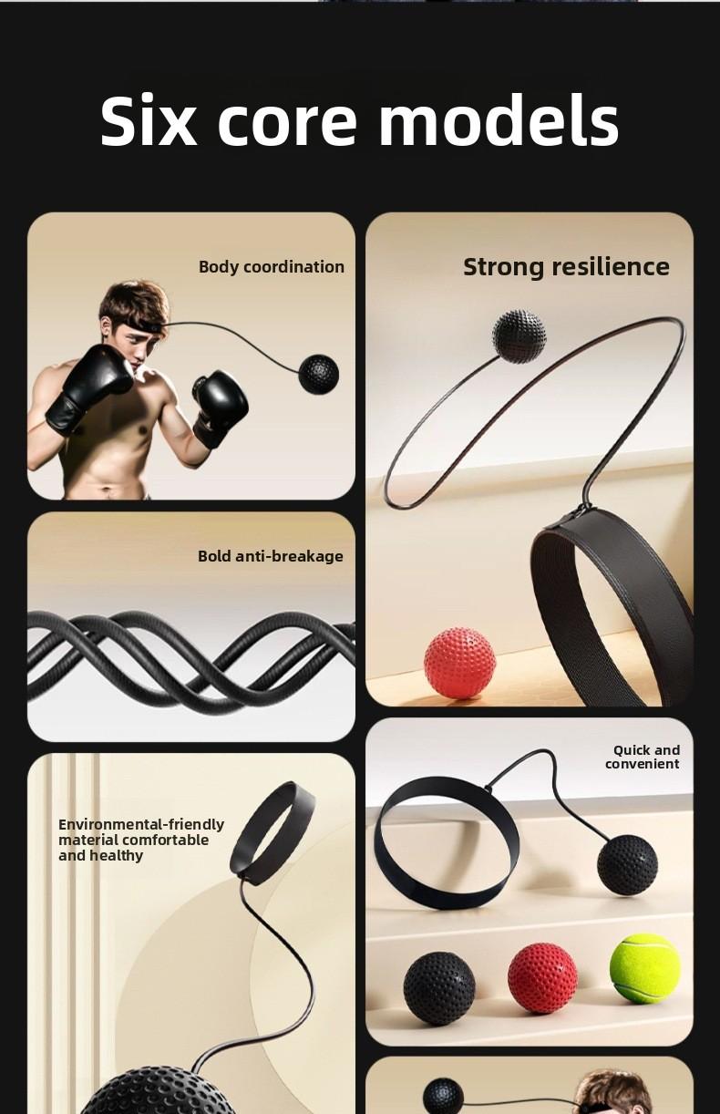 Head-mounted boxing reaction ball concentration attention training ball Decompression adult fitness rebound speed ball