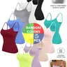 Women's Tank Top with Bra Padding, Adjustable Straps, Sleeveless, Slim Fit, Casual Style, All Seasons, Plain Design, Basic, Organic Textile,S-Xxl Sizes