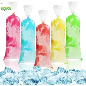 100 Pack Food Grade Disposable Freeze Pop Bags, Large Clear Plastic Ice Candy Popsicle Mold Bags, Leakproof Self Seal Ice Pop Wrappers For Freezer Bag Homemade Yogurt Smoothie Shaved Ice Fruit Ice Cream Summer Kids Frozen Treat Making Supplies
