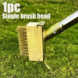 Manual Weeding Tool, Long Handle Steel Brush, Effective for Grass, Stones, Moss, Durable Garden Maintenance, Lawn Care, Crack Weed Removal
