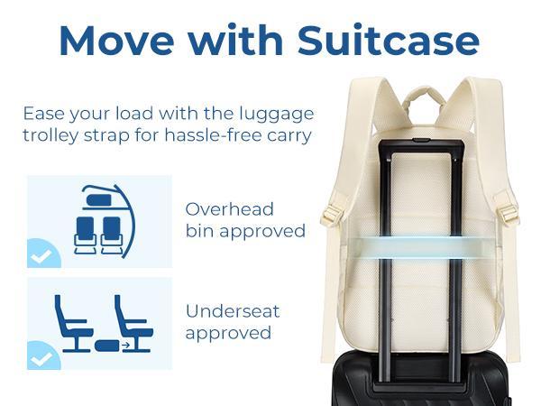 Quilted College Laptop Backpack for Women, Water-Resistant Daypack for 15.6 Inch Laptop FathersDayGift