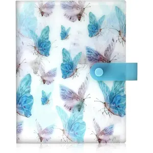 Nail Art Sticker Storage Book Artistic Nail Decals Collection Organizer 144 Slots Nail Art Stickers Collecting Album Holder Binder Plastic Book for Nail Art Sticker Photo Displaying（Blue）