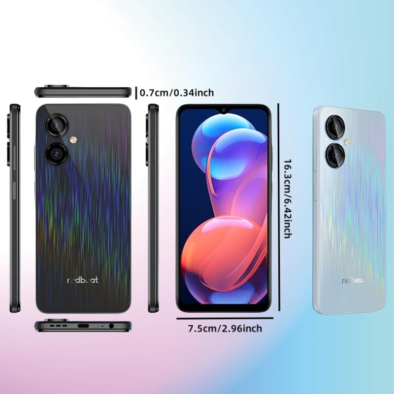 Redbeat D5 6.52'' HD Smartphone with Phone Case, 3GB RAM+128GB ROM