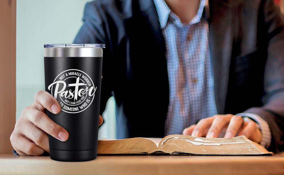 SpenMeta Pastor Appreciation Gifts for Men - Fathers Day, Christmas, Birthday Gifts Ideas for Pastor - 20 Oz Tumbler Cup