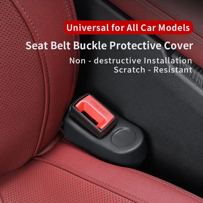 2pcs Universal Seatbelt Buckle Protector, Easy Install, No Damage, Adaptive Slot Technology, Fits Cars & Suvs, Prevents Items From Falling
