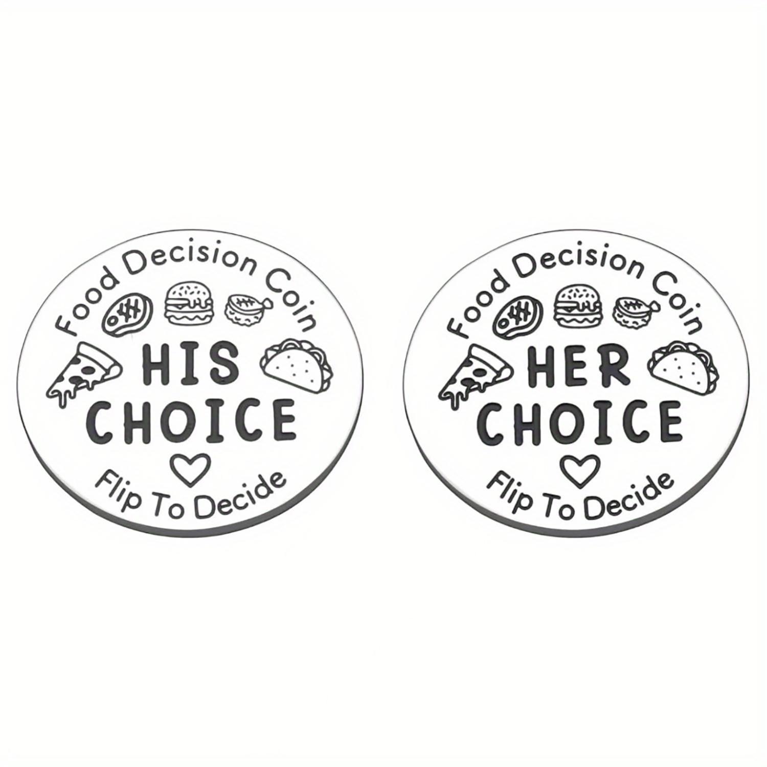 Stainless Steel Couple Choice Coin, 1 Count Couple Gift, Bridal Gift, Party Favors for Wedding Engagement Anniversary, Party Supplies