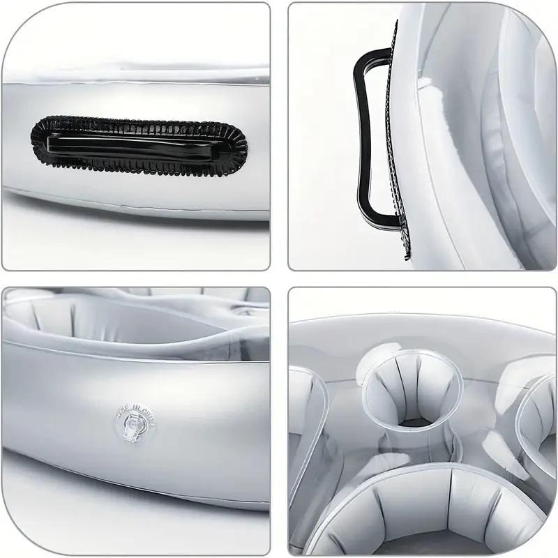 Inflatable Pool Floating Beer Cooler Dining Table, Beach Swim Ring Beer Bottle Holder, Summer Party Bucket Cup Holder, Swimming Pool Accessories