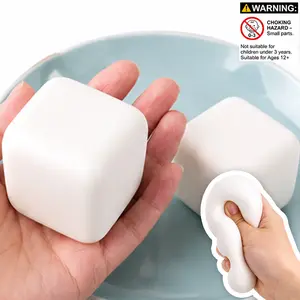 1 pcs Moldable Tofu Squishy Toy, Creative Realistic Slow-Rising Stress Relief Fidget, Fun Birthday or Christmas Party Favor