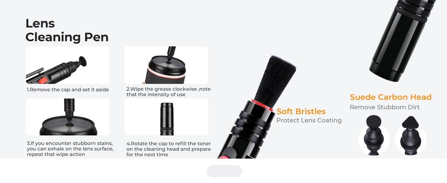 K&F CONCEPT 15-1 Professional Cleaning Kit for DSLR Cameras and Sensitive Electronics, Bundle with Lens Cleaner - Camera Accessories & Photography Accessorie for DSLR Camera Lens Filter Cell Phones