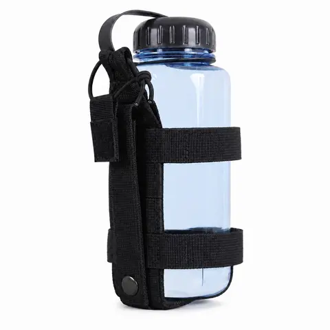 Portable Water Bottle Holder, 1 Count Adjustable Water Bottle Bag with Strap, Water Bottle Pouch, Drinkware Accessories for Outdoor Sports & Travel, Secure Hold, without Bottle