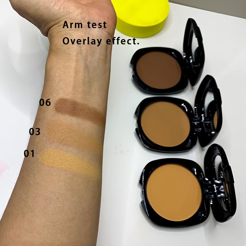 [Waterproof Powder] Waterproof & Sweatproof Contouring and Setting Powder, 3 Shades Available |   Conceals Blemishes & Controls Oil, Matte Finish Foundation with Natural Makeup Feel, Includes Powder Puff bronze  eye  shadow