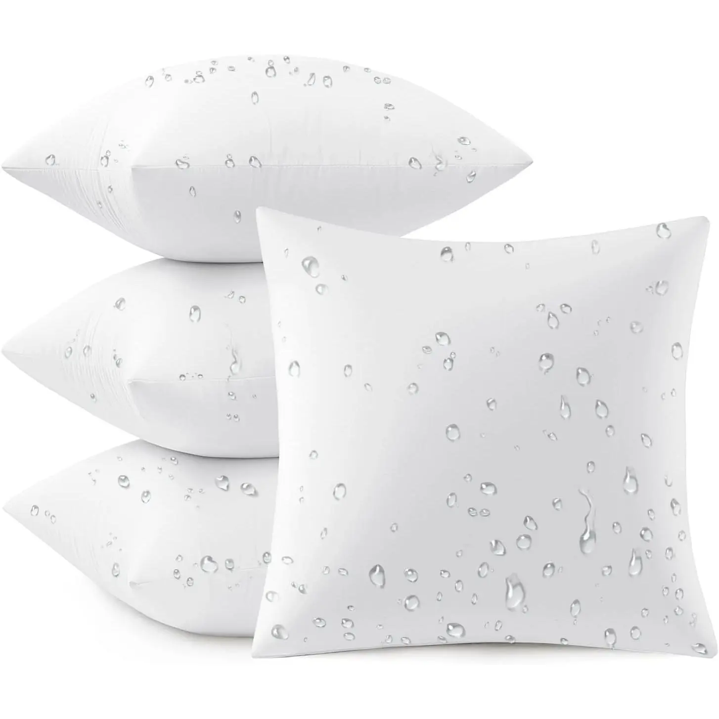 Outdoor Pillow Inserts 18x18 Pack of 4  Throw Pillow Inserts Decorative  Virgin Fibers Filling for Patio Sofa Couch