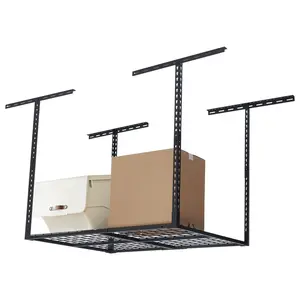 GARVEEHeavy Duty Garage Ceiling Storage Rack with Adjustable Height Steel Mount Shelf, Available in 48"x36" (550LBS Capacity) and 96"x36" (600LBS Capacity) Sizes for Robust Overhead Storage