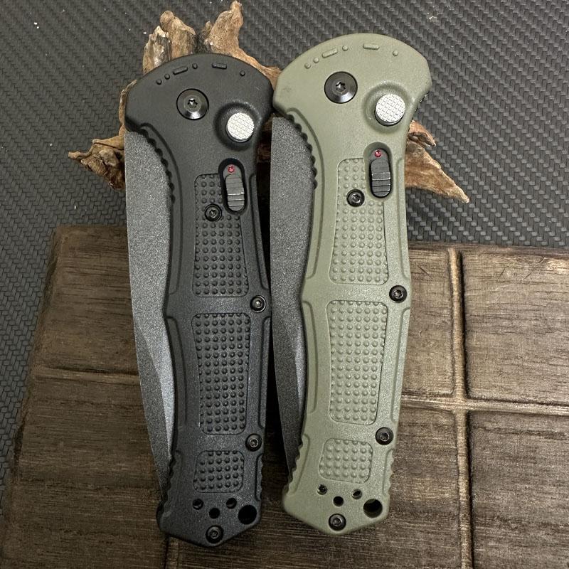 BM9070 CLA Utility Button Lock Folding KnifeD2 Steel Battlewash Blade BladeNon-slip Nvlon Fiber Handle MultifunctionaCutlery Tool for Outdoor Fishing Camping EDC Tool