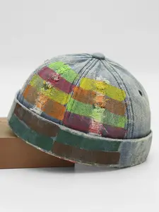Fashion Unisex Distressed Hip Hop Adjustable Bucket Hat, Denim Fabric Old Style Flat Cap for Spring & Summer, Versatile Streetwear for Couples, Casual Trendy Hat, Adjustable Stylish Hat, Casual Outdoor Hat, Fashion Hats