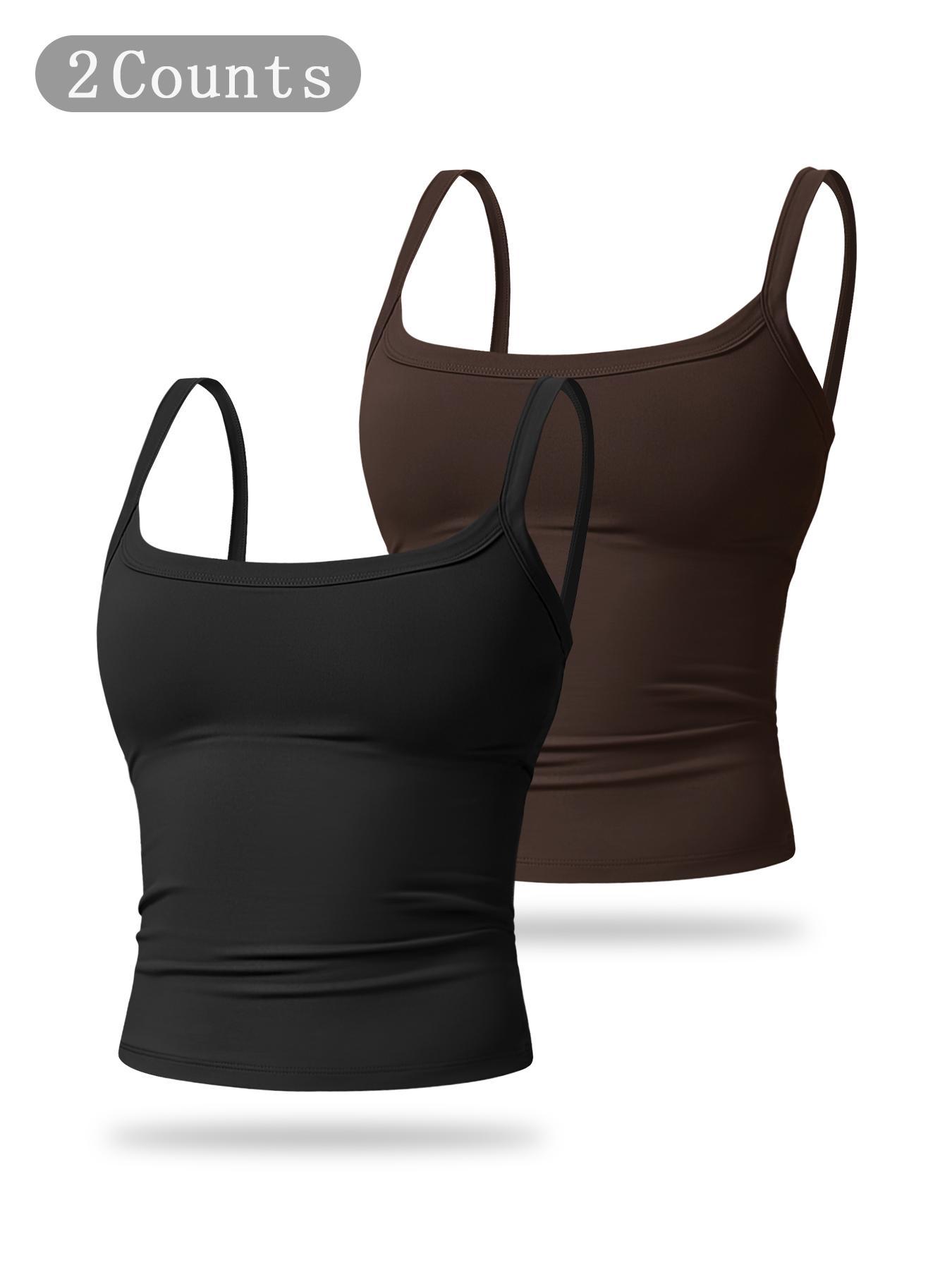 Women's Solid Color Wireless Sports Tank Top, Quick-Drying, Breathable, Comfortable Sports Vest, Ladies Sportswear for Indoor and Outdoor Wear, Workout Clothes for Women