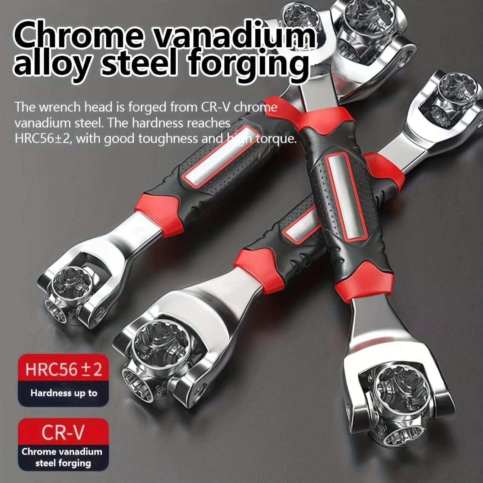 One Wrench Does It All-52-in-1 Universal Combination Set – 360° Rotating Socket Spanner for Auto & Home Repair