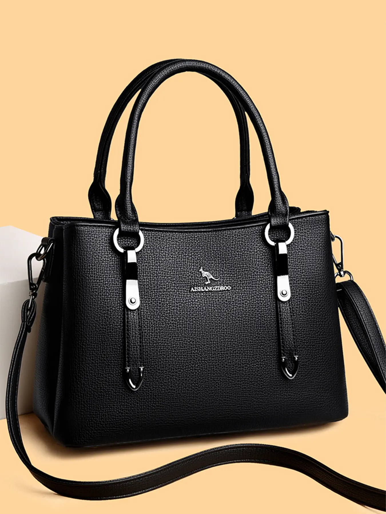 1pc Classic Structured Women Handbag, Removable Strap Crossbody Shoulder Purse for Business Occasion, Weekend Hangout, Shopping Trip, Family Visit, Ideal for Modern Ladies, Office Staff, Daily‑outfit Fans