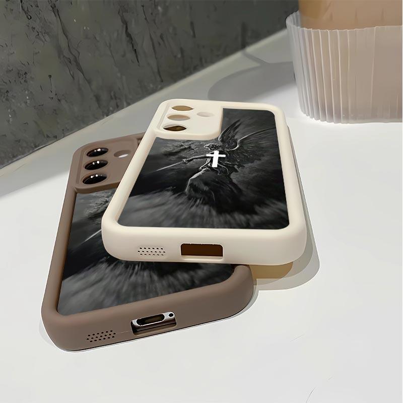 The angel whoap pearedto Balaam Soft&Flexible TPU Silicone Phone Case For Galaxy S26 Ultra S25 Edge S24 FE S23 S22 S21 Plus A13 A14 A15 A16 A17 A33 A34 A35 A36 A52 A53 A54 NOTE20 Durable|Shockproof|Full Camera Protection|Anti-Fingerprint