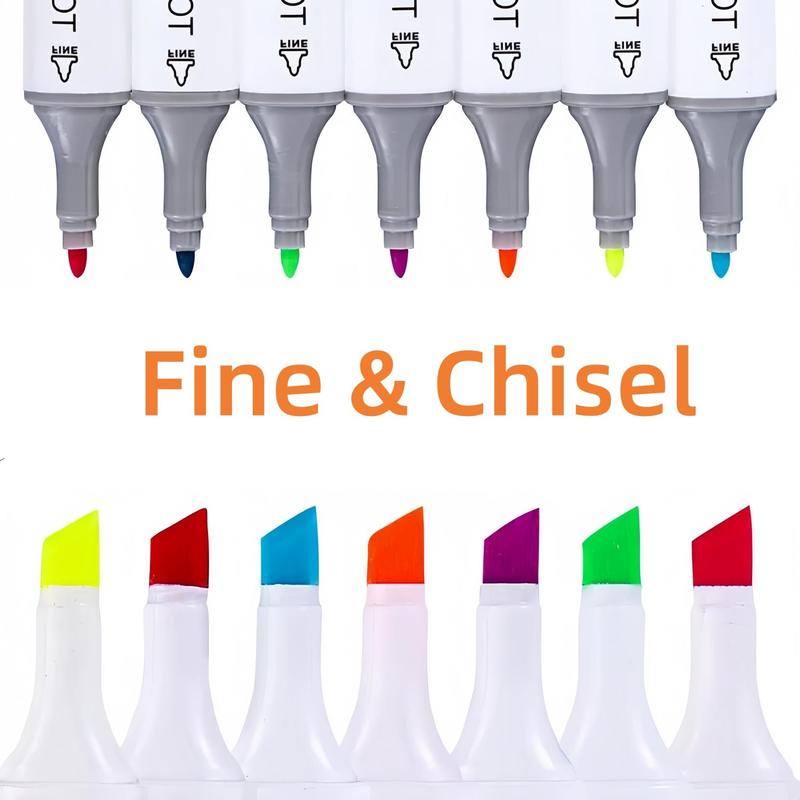 Dual Tip Marker Pen Set, 30/60/80/168 Colors Alcohol Soft Brush Markers, Art Markers for Lettering Cards Drawing Coloring Illustrations