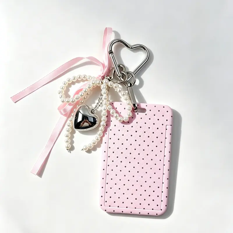 Polka Dot Bag Charm Keychain Pendant, Cute Keychains, Cute Accessory for Bags, Backpacks, Airline Tags and Wallets, Casual Style, Perfect Gift Idea