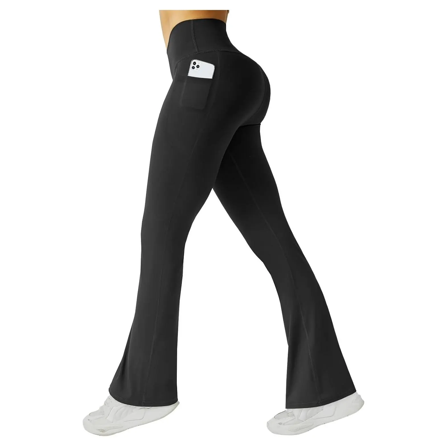 Women's High Waist Flared Yoga Pants with Pockets - Buttery Soft, No Front Seam, No See-Through, Breathable, 4-Way Stretch, Bootcut Leggings for Gym, Workout, Pilates, CasualGift