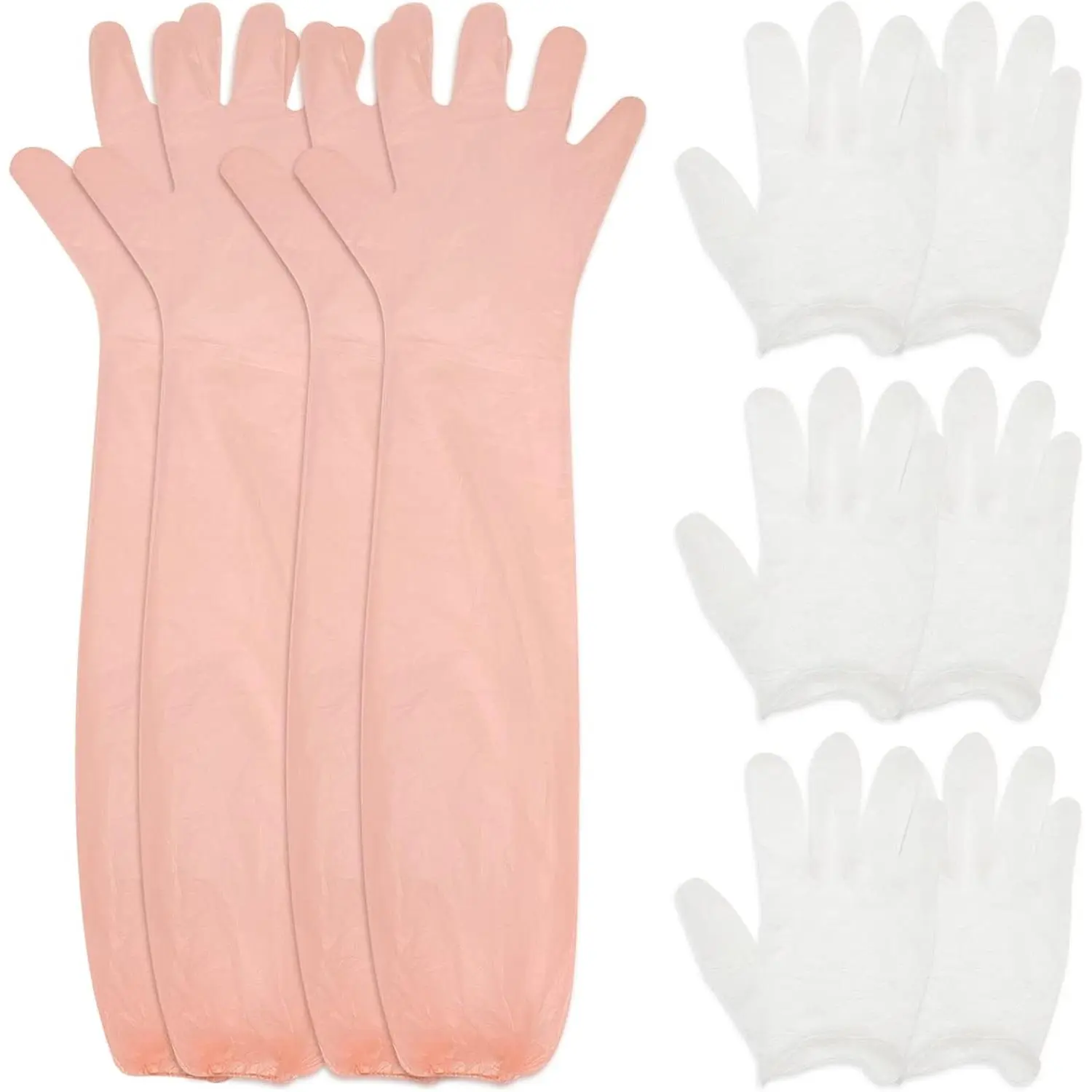 Hunting Field Dressing Kit Deer Cleaning Gloves with Disposable PVC Long and Short Gutting Butchering Kit
