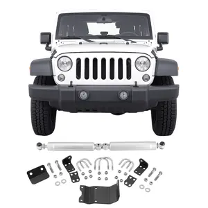 【DealsForYouDays】VEVOR Metal Dual Steering Stabilizer Kit (1 Kit), for 2007-2018 Jeep Wrangler JK, Fits 2-in Suspension Lift or Higher, Enhanced Control, Reduced Vibration, Easy Installation, Improved Handling for Daily Driving & Off-Road