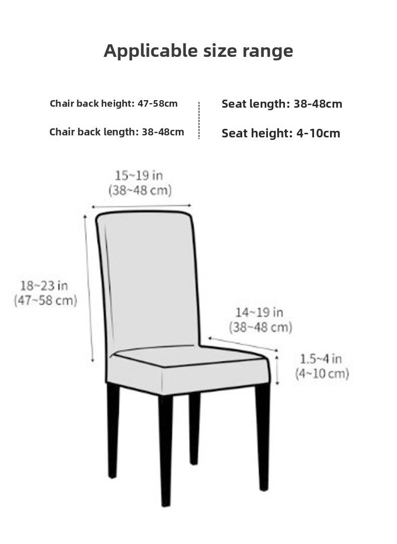 Long Plaid Jacquard Chair Cover, Universal Household & Club Dining Chair Slipcover for Home Use