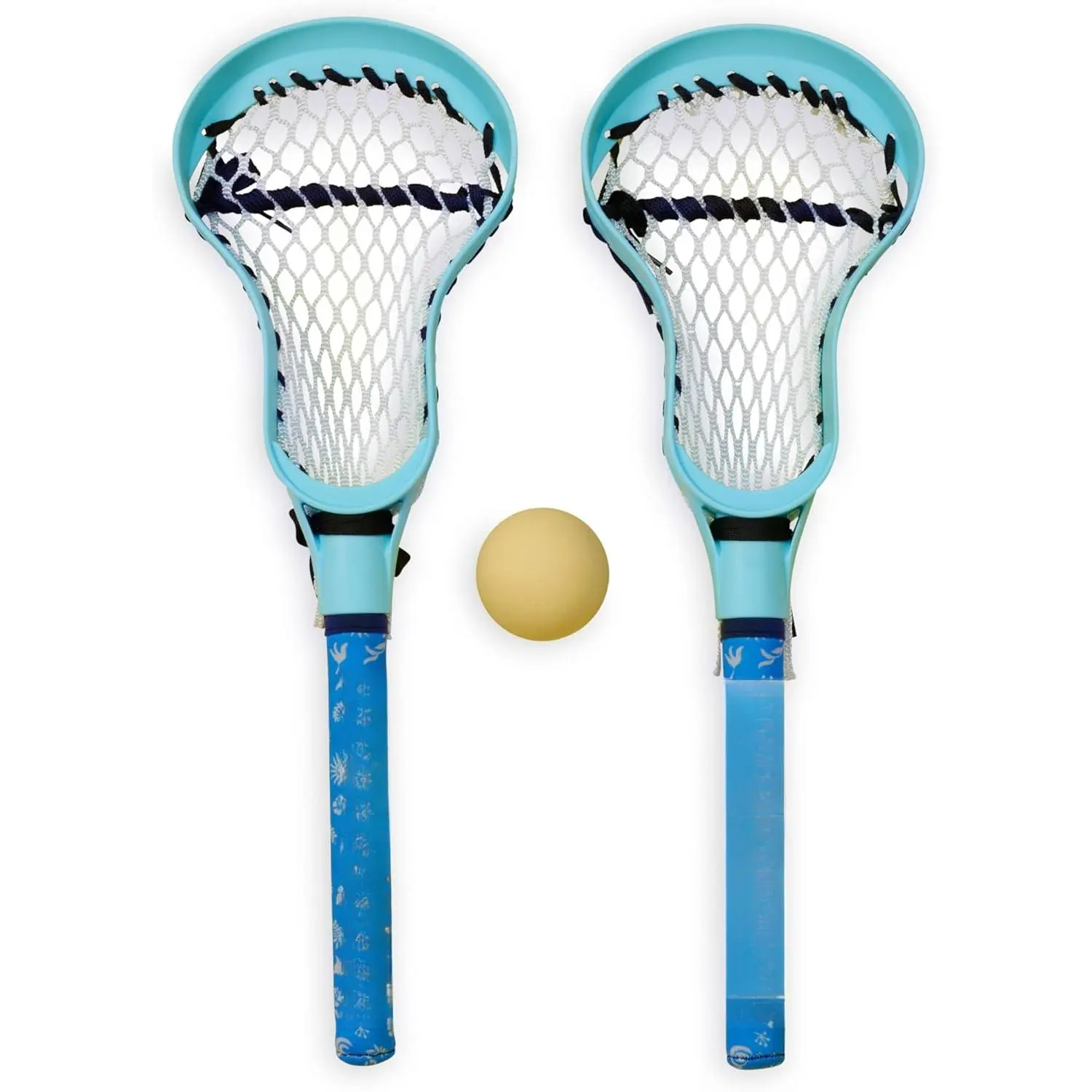 Hydro Lacrosse Water Game Set Waterproof Lacrosse Toss Game with Floating Ball,Foam-Grip Sticks for Pool, Beach